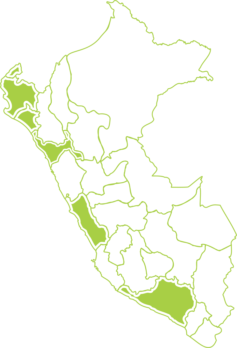 Mapa de cobertura Costagas en el Perú